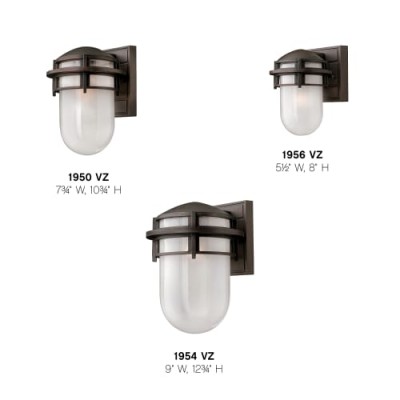 Hinkley Lighting H1950 10.75" Height 1 Light Outdoor Wall Sconce from the Reef Collection   